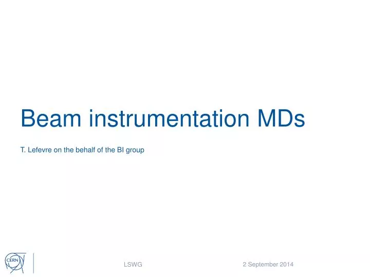 beam instrumentation mds