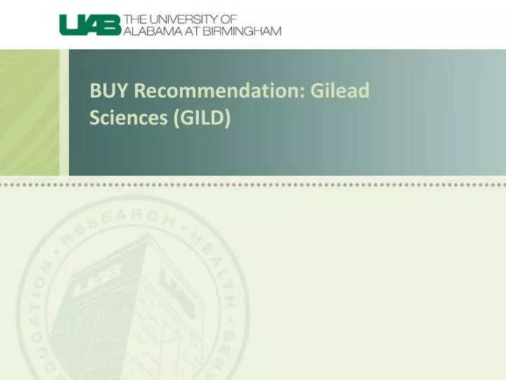 buy recommendation gilead sciences gild