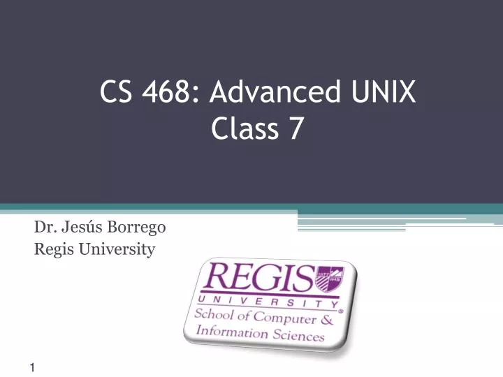 cs 468 advanced unix class 7