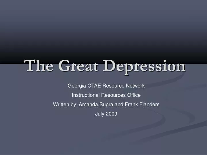 the great depression