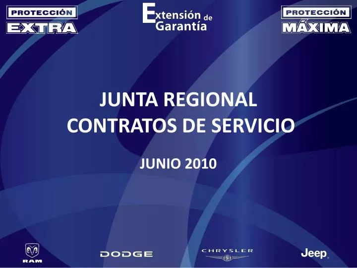 junta regional contratos de servicio
