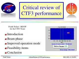 Critical review of CTF3 performance
