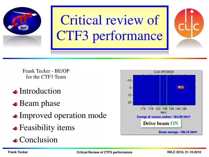 critical review of ctf3 performance
