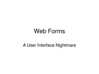 Web Forms