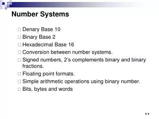 Number Systems