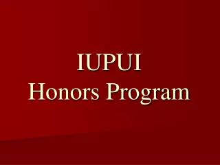 IUPUI Honors Program