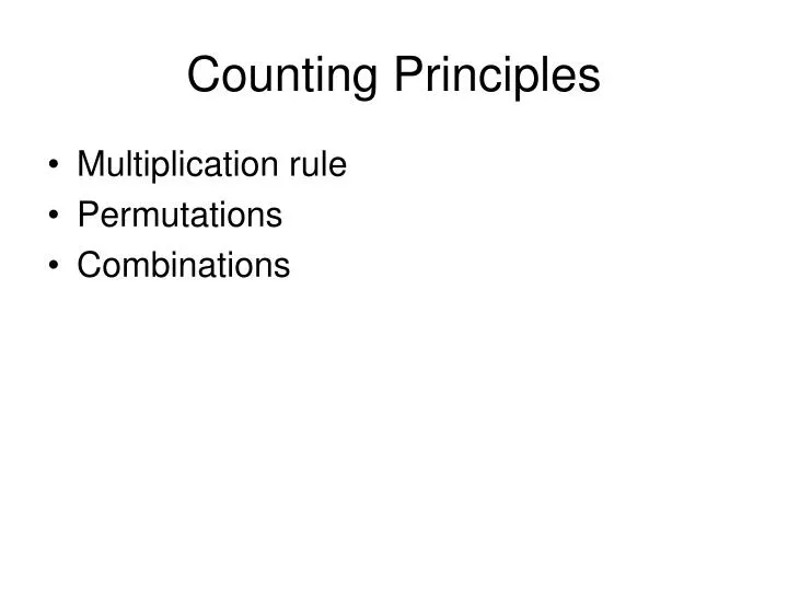 counting principles