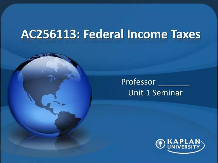 ac256113 federal income taxes