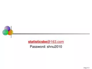 statisticsbe @163 Password: shnu2010