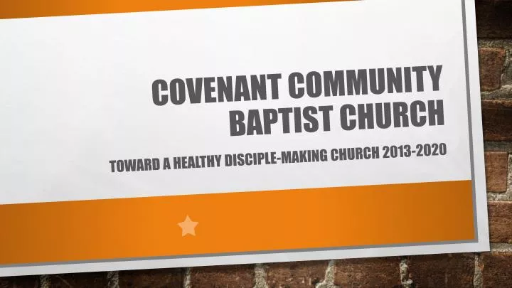 covenant community baptist church