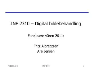 inf 2310 digital bildebehandling