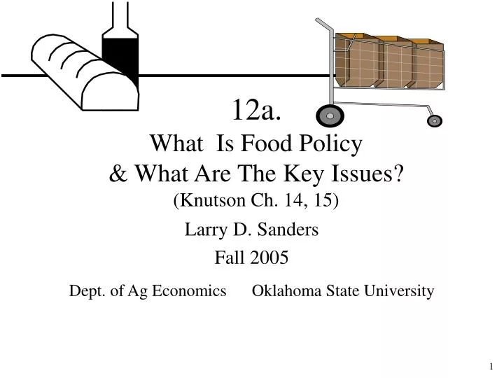 12a what is food policy what are the key issues knutson ch 14 15