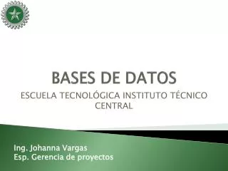 bases de datos