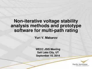 WECC JSIS Meeting Salt Lake City, UT September 10, 2014