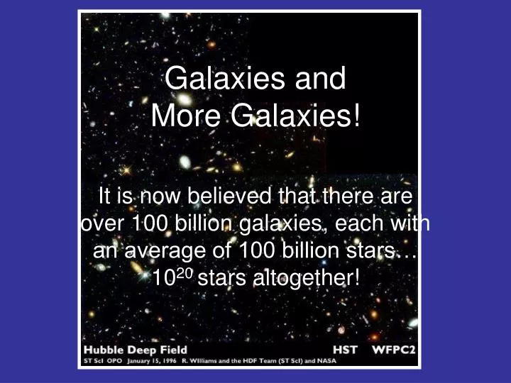 galaxies and more galaxies