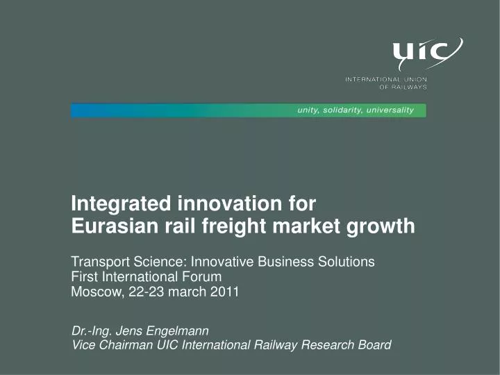 integrated innovation for eurasian rail freight market growth