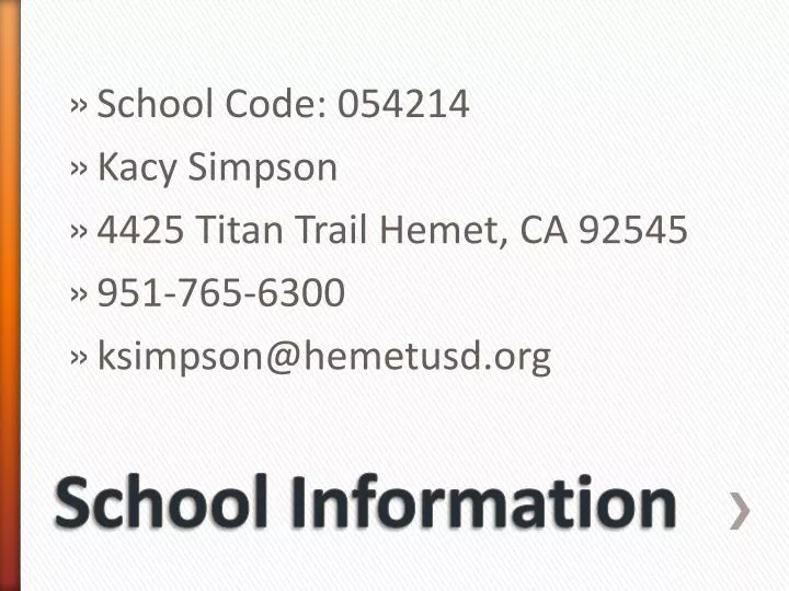 school information