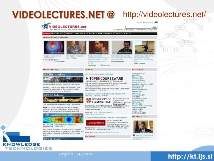 videolectures net @