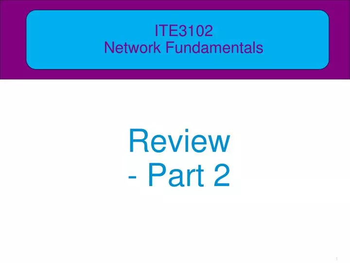 ite3102 network fundamentals