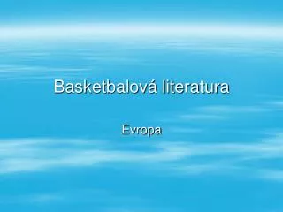 basketbalov literatura