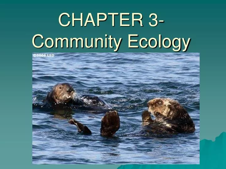 chapter 3 community ecology