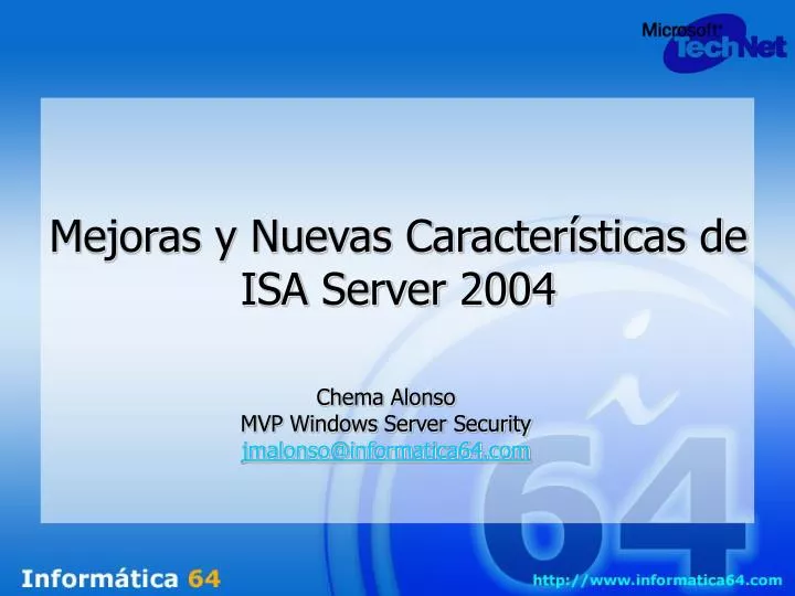 mejoras y nuevas caracter sticas de isa server 2004