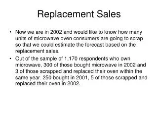 Replacement Sales