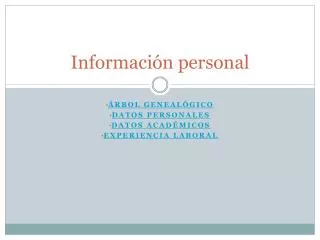 informaci n personal