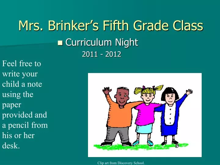 mrs brinker s fifth grade class