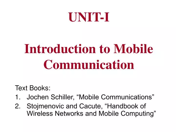 unit i introduction to mobile communication