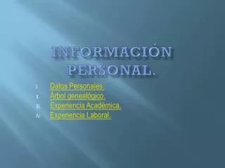 informaci n personal