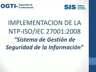 implementacion de la ntp iso iec 27001 2008 sistema de gesti n de seguridad de la informaci n