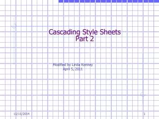 Cascading Style Sheets Part 2