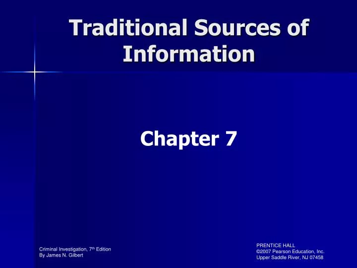 traditional sources of information