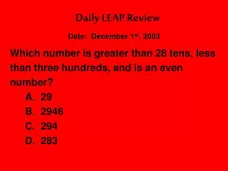 Daily LEAP Review
