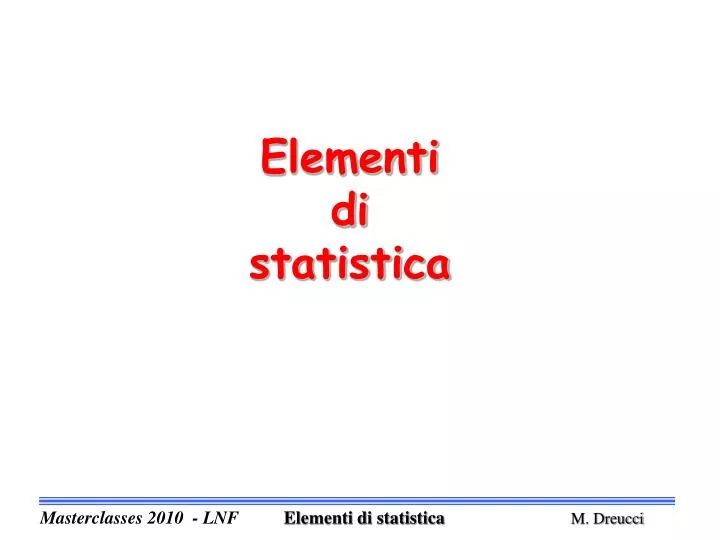 elementi di statistica
