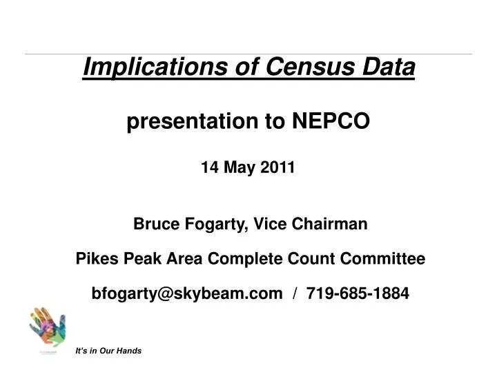 implications of census data presentation to nepco 14 may 2011