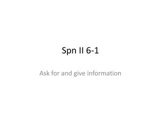 spn ii 6 1