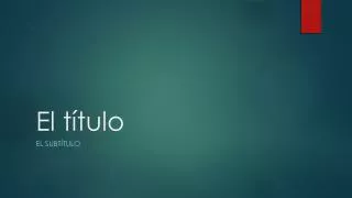 el t tulo