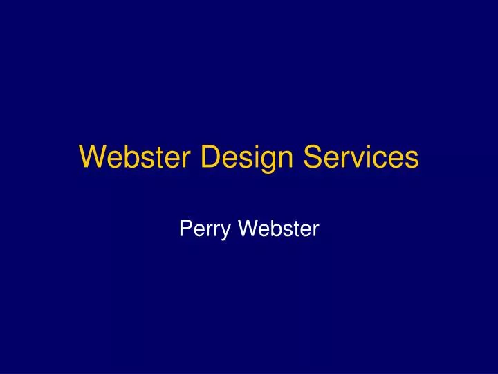 webster design services