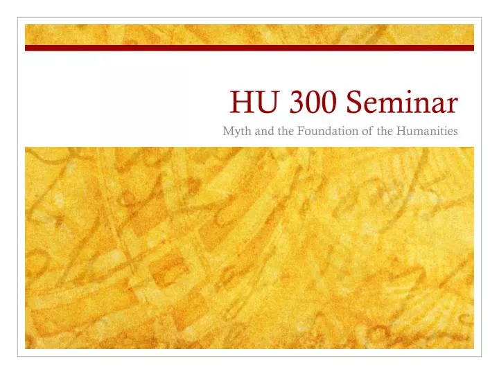 hu 300 seminar