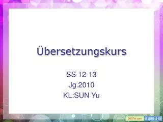 bersetzungskurs