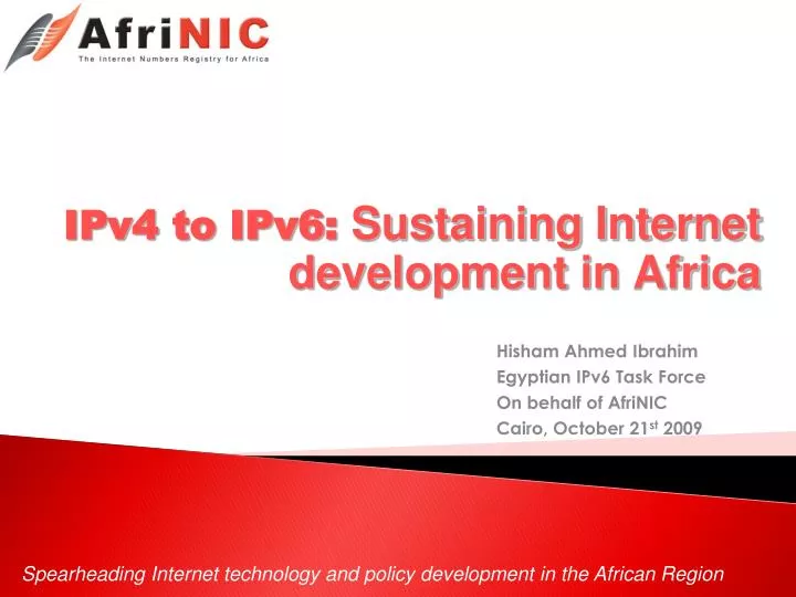 ipv4 to ipv6 sustaining internet development in africa