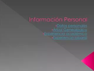 informaci n personal