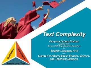 Text Complexity Canyons School District adapted from Kansas State Department of Education for