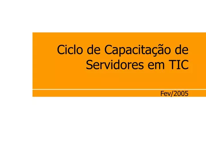 ciclo de capacita o de servidores em tic