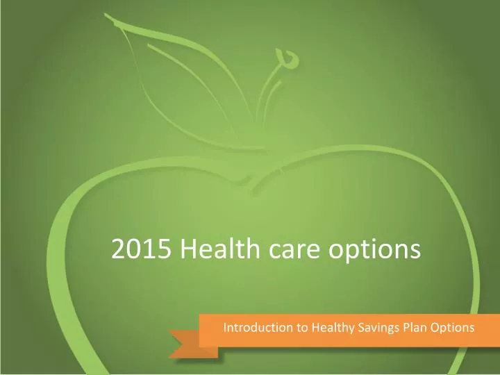 2015 health care options