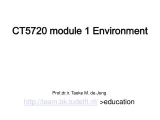 CT5720 module 1 Environment