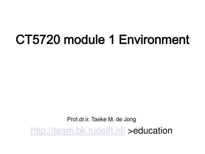 ct5720 module 1 environment