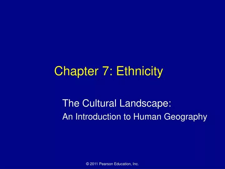 chapter 7 ethnicity